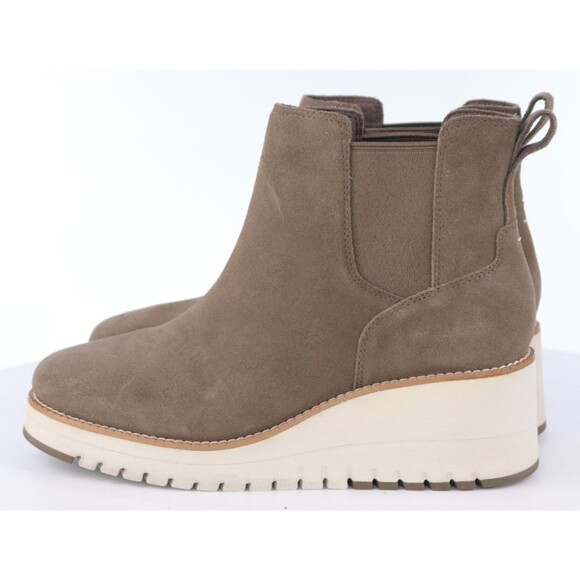 Cole Haan ZEROGRAND City Waterproof Wedge Chelsea Boot  Cole Haan Zerogrand City Women\'s Wedge Chelsea Boots Sz 7 B Leather Olive Green